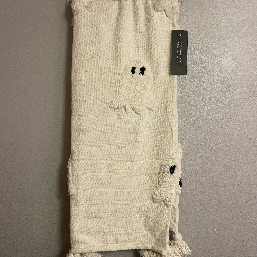 Ghost blanket beige/white